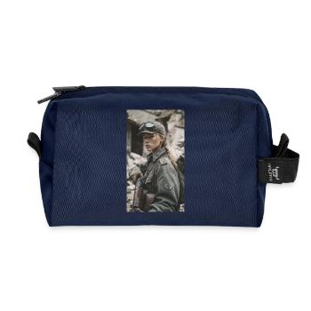 Héroïne de guerre au look militaire de boue - Trousse de toilette en tissu recyclé - marine - Devant