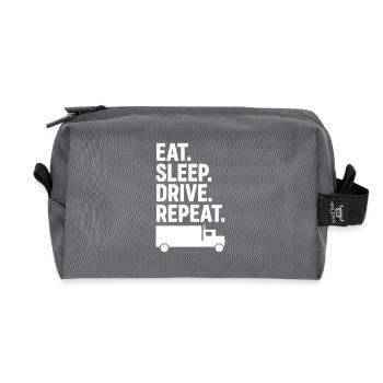 Chauffeur routier Camion Routier - Trousse de toilette en tissu recyclé - anthracite - Devant