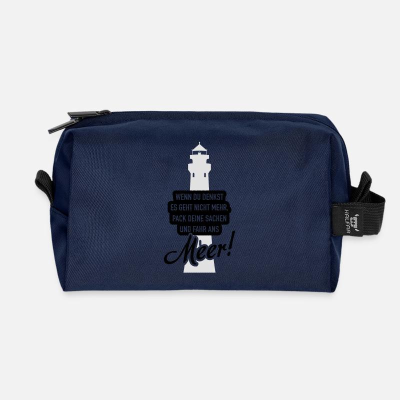Fahr ans Meer2c - Recycelte Kulturtasche - Navy