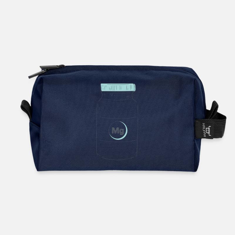 Complément alimentaire protéine de magnésium - Trousse de toilette en tissu recyclé - marine