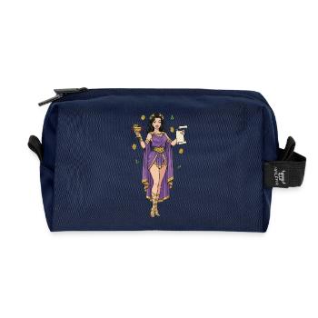 Femme grecque avec des raisins - Trousse de toilette en tissu recyclé - marine - Devant