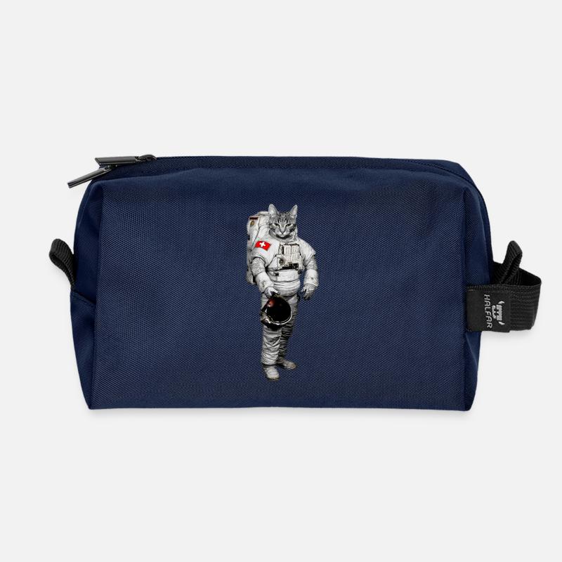 Weltraum Katze - Recycelte Kulturtasche - Navy