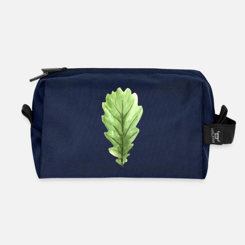 Blatt einer Eiche - Recycelte Kulturtasche - Navy