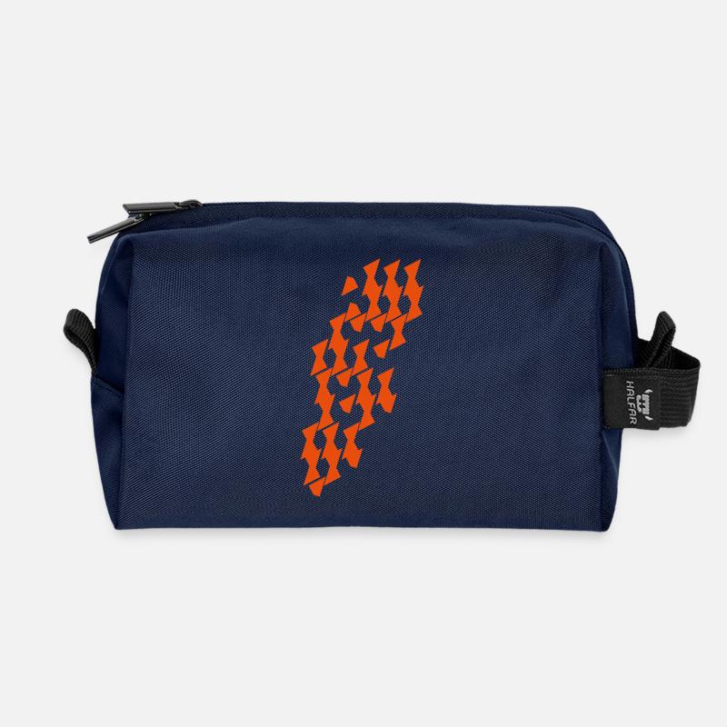 Modul_Muster in Kombinatorik - Recycelte Kulturtasche - Navy