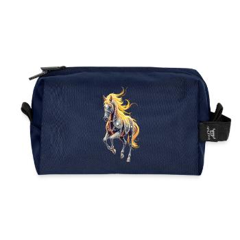 Étoile à la crinière dorée - Trousse de toilette en tissu recyclé - marine - Devant