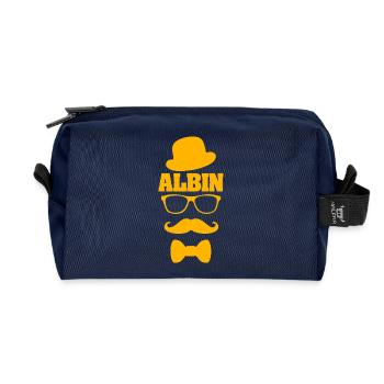 Hipster Albin - Recycelte Kulturtasche - Navy - Vorne
