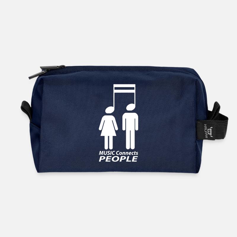 music connects people - Recycelte Kulturtasche - Navy