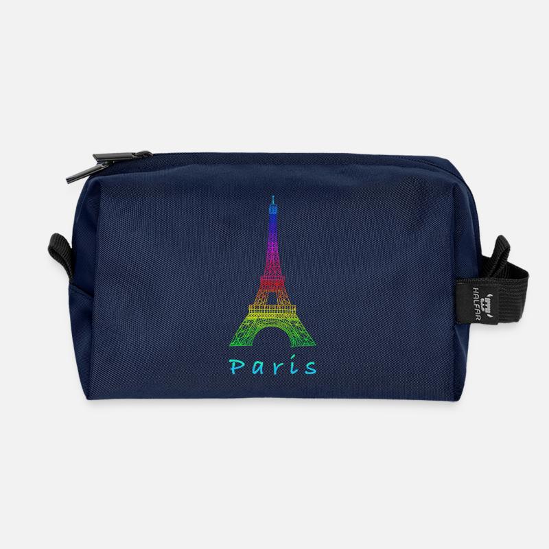 Paris Eiffelturm - Recycelte Kulturtasche - Navy