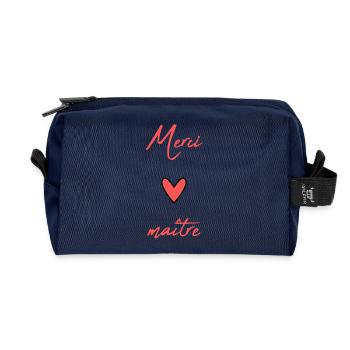 MEISTER. MEISTER. VIELEN DANK. DANKE, MEISTER. MEISTER - Recycelte Kulturtasche - Navy - Vorne