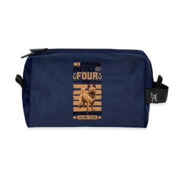 Fishing and Berger Picar - Recycled Toiletry Zip Bag - navy - Front