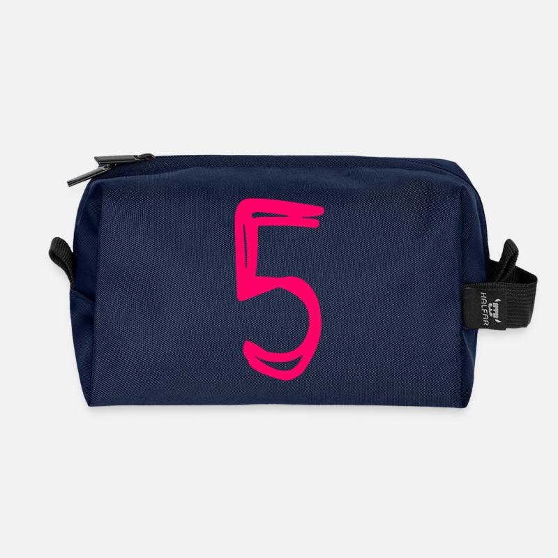 5 JAHRE. 5-JÄHRIGES JUBILÄUM. GEBURTSTAG 5 JAHRE. 5 - Recycelte Kulturtasche - Navy