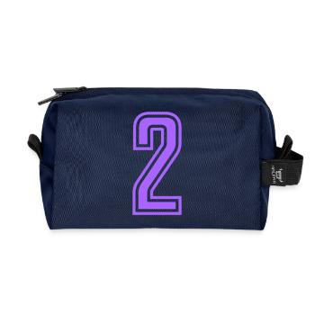 2 - Trousse de toilette en tissu recyclé - marine - Devant