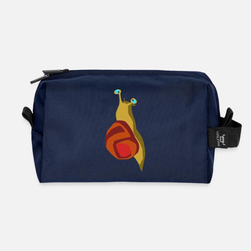 Schnecken-Rouge - Recycelte Kulturtasche - Navy