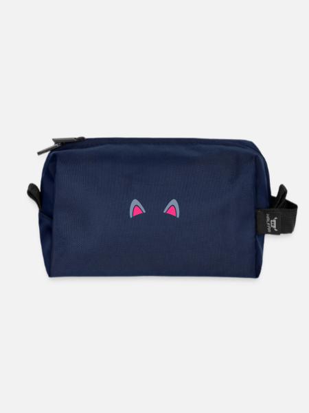 Katzenohren (2-Farbig) v1 - Recycelte Kulturtasche - Navy