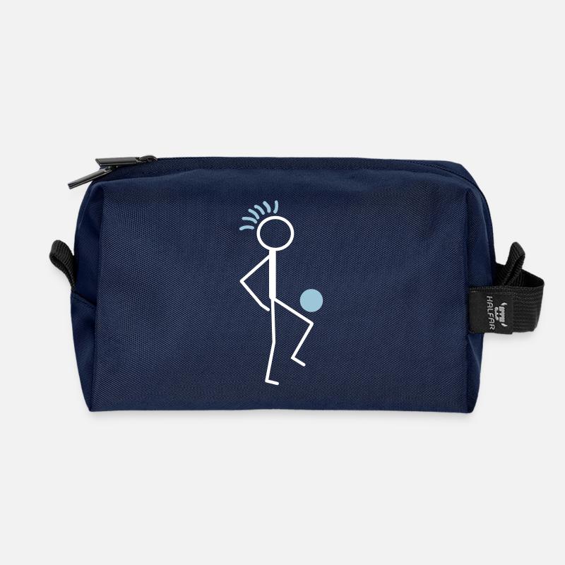 Fussballer - Recycelte Kulturtasche - Navy