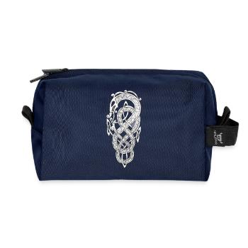 Serpent viking  - Trousse de toilette en tissu recyclé - marine - Devant