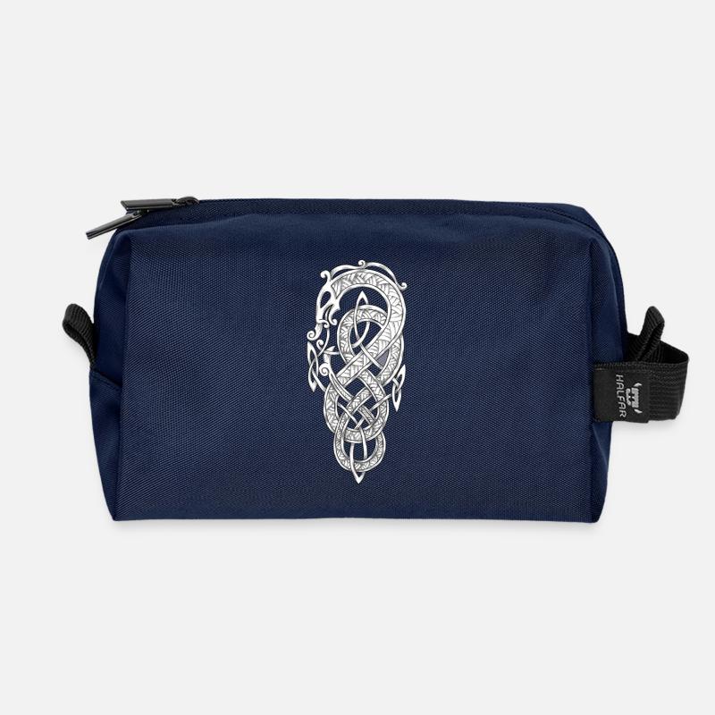 Wikinger-Schlange - Recycelte Kulturtasche - Navy