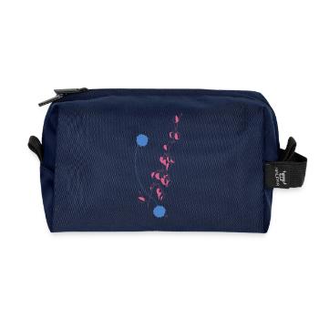Florale Fantasie - Recycelte Kulturtasche - Navy - Vorne