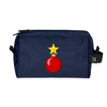 Christmas tree decorations - Recycled Toiletry Zip Bag - navy - Front