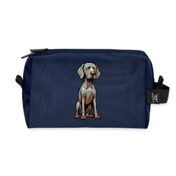 Weimaraner Amoureux Weimaraner Gardien Weimaraner - Trousse de toilette en tissu recyclé - marine - Devant