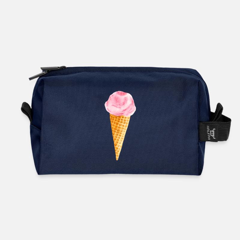 Cornet de glace - Trousse de toilette en tissu recyclé - marine