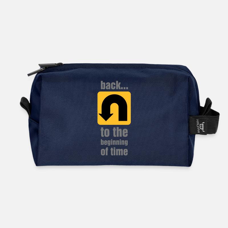 U-turn - Recycled Toiletry Zip Bag - navy