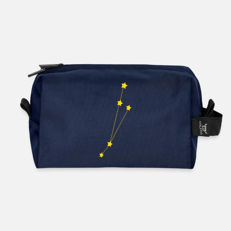 Sternzeichen Widder - Recycelte Kulturtasche - Navy