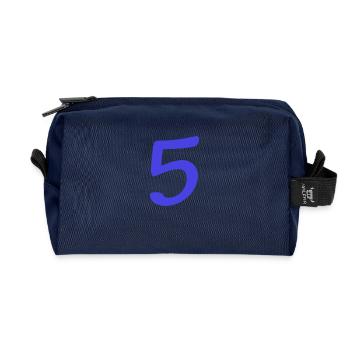 5. 5 YEARS. 5th ANNIVERSARY. 5 YEAR ANNIVERSARY. 5. - Recycled Toiletry Zip Bag - navy - Front