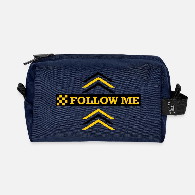 FOLLOW ME - Recycelte Kulturtasche - Navy