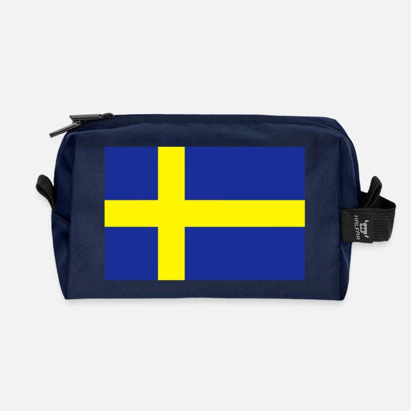 schweden - Recycled Toiletry Zip Bag - navy