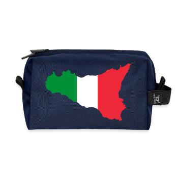 Sicile couleurs classique - Trousse de toilette en tissu recyclé - marine - Devant