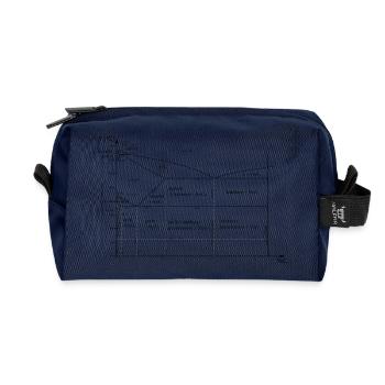 Bilan carbone-carbone - Trousse de toilette en tissu recyclé - marine - Devant