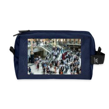 London Central Station - Recycled Toiletry Zip Bag - navy - Front
