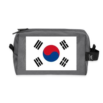 Drapeau de la Corée du Sud - Trousse de toilette en tissu recyclé - anthracite - Devant