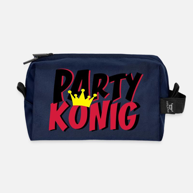 Party King - Recycled Toiletry Zip Bag - navy