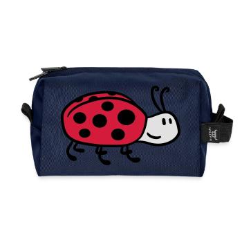 Mignon petite coccinelle douce - Trousse de toilette en tissu recyclé - marine - Devant