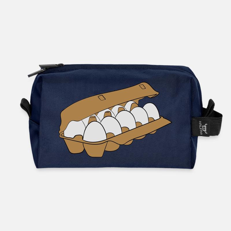 Eierkarton - Recycelte Kulturtasche - Navy
