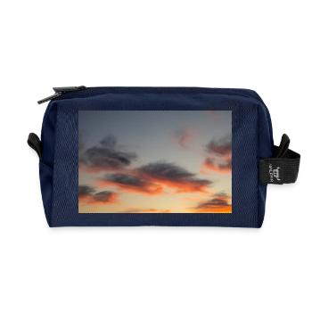 Middle fire sky - Recycled Toiletry Zip Bag - navy - Front