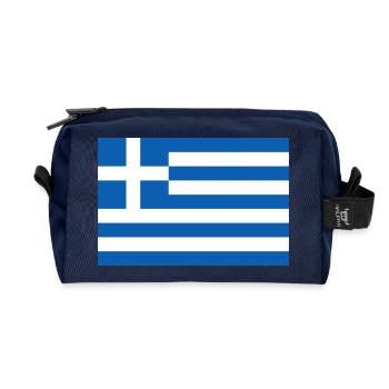 Grèce - Trousse de toilette en tissu recyclé - marine - Devant