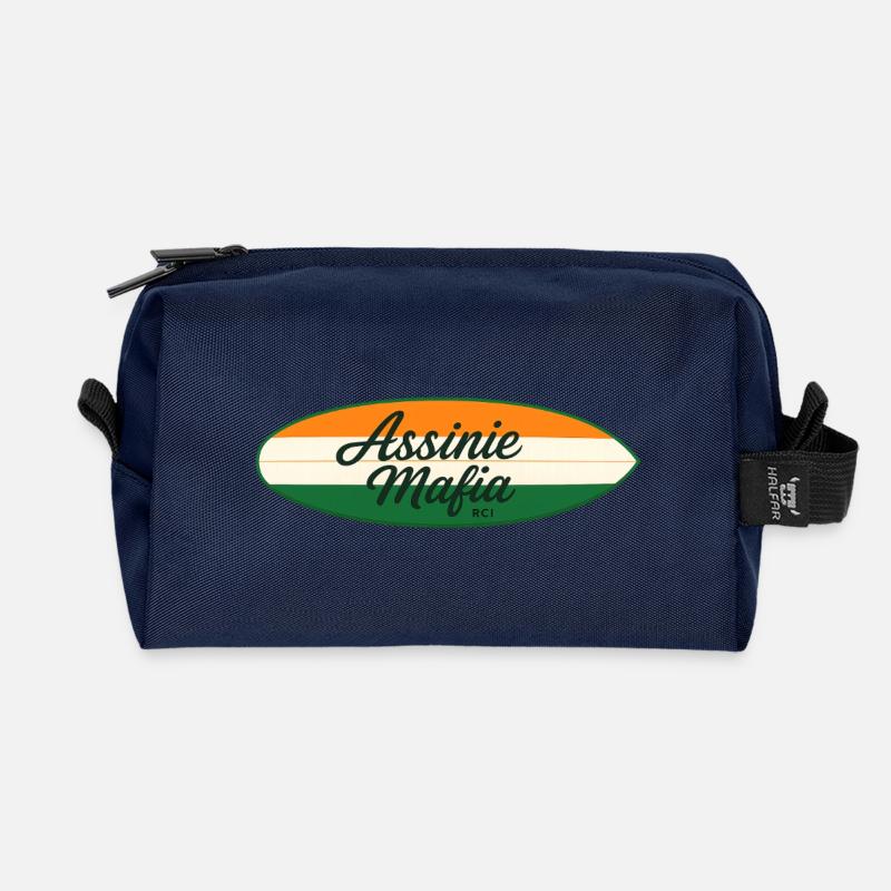 ASSINIE_MAFIA_HD - Recycled Toiletry Zip Bag - navy