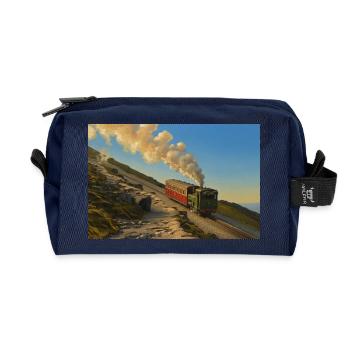 Machine à vapeur de Snowdon Mountain - Trousse de toilette en tissu recyclé - marine - Devant