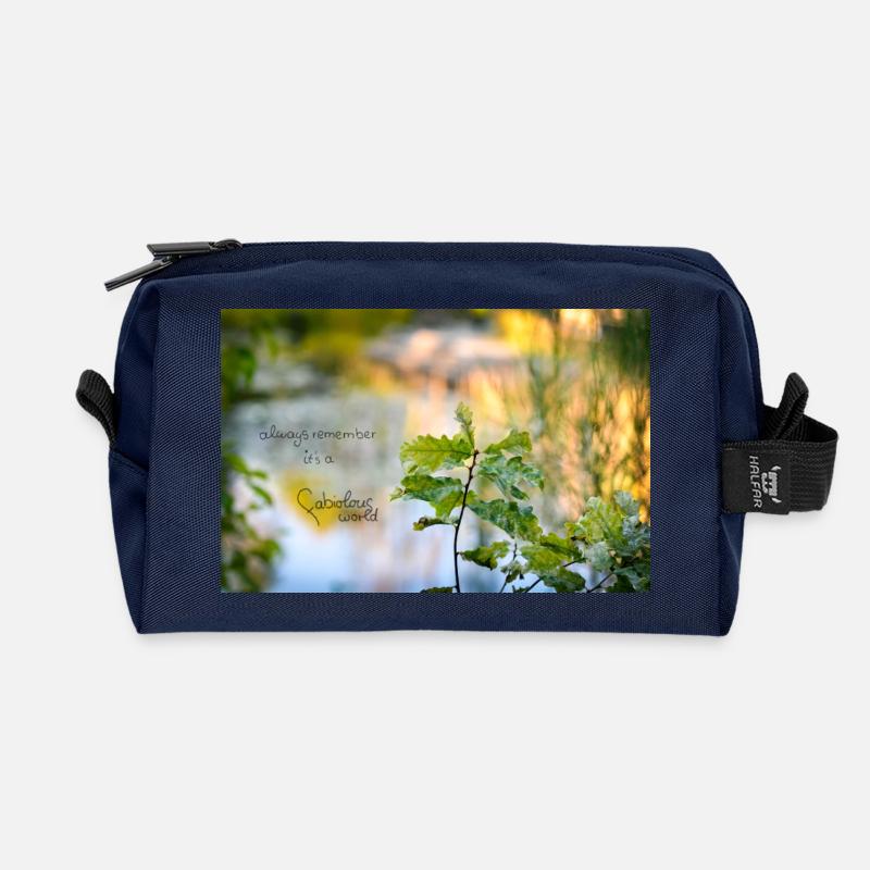 fabiolous world goldig - Recycelte Kulturtasche - Navy