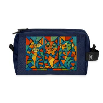 RockyZoo26 - Recycled Toiletry Zip Bag - navy - Front