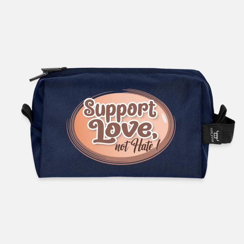 Support Love, Not Hate - Recycelte Kulturtasche - Navy