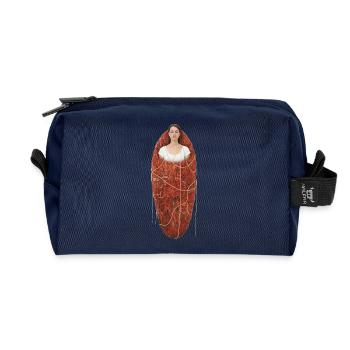 Kokon | Die Geburt des Selbst aus sich selbst - Recycelte Kulturtasche - Navy - Vorne