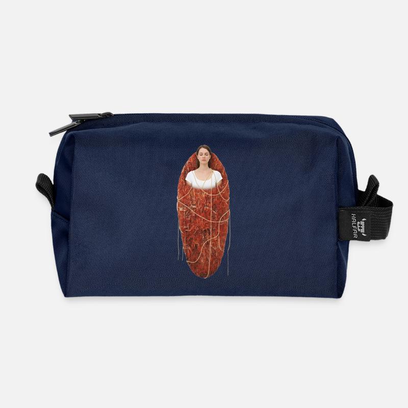 Kokon | Die Geburt des Selbst aus sich selbst - Recycelte Kulturtasche - Navy