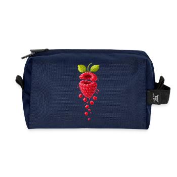 Saftige Himbeere surealistisch  - Recycelte Kulturtasche - Navy - Vorne