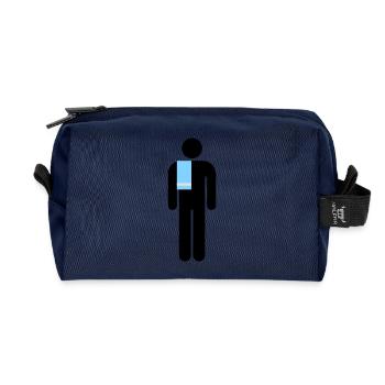 Hitchhiker's Guide to shield - Recycled Toiletry Zip Bag - navy - Front