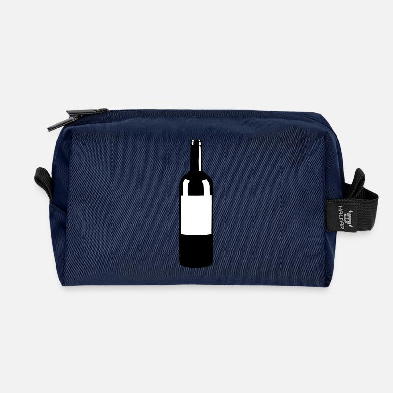 Wine Bottle - Trousse de toilette en tissu recyclé - marine
