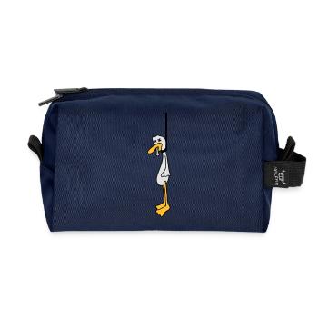 Hanged Duck - Recycelte Kulturtasche - Navy - Vorne